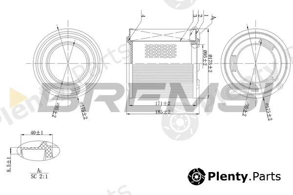 Bremsi FA1596 — Air Filter