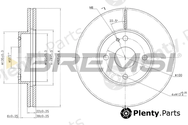 Bremsi CD6495V — Brake Disc