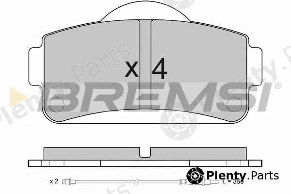 Bremsi BP3663 — Brake Pad Set, disc brake