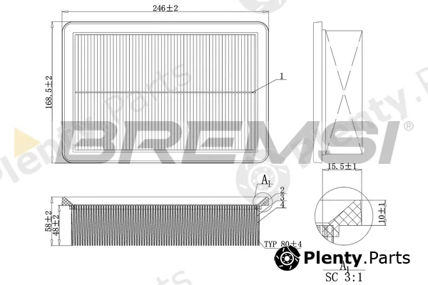 Bremsi FA1227 — Air Filter