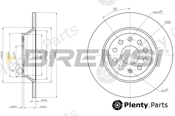 Bremsi CD8506S — Brake Disc