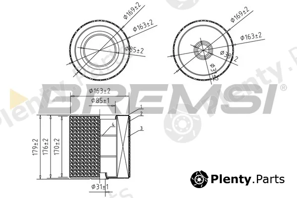 Bremsi FA2402 — Air Filter