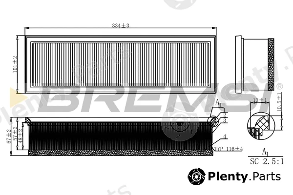 Bremsi FA1160 — Air Filter