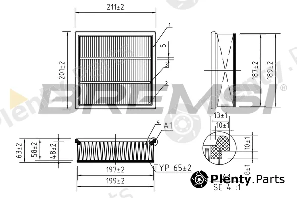 Bremsi FA0221 — Air Filter