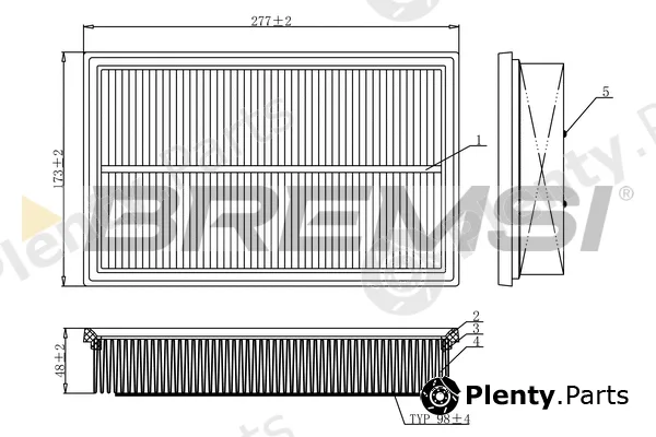 Bremsi FA1097 — Air Filter