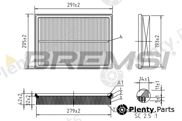 Bremsi FA0125 — Air Filter