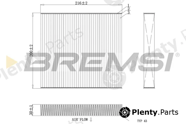 Bremsi FC0855 — Filter, cabin air