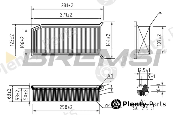 Bremsi FA0208 — Air Filter