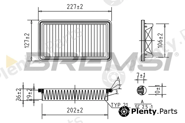 Bremsi FA1025 — Air Filter
