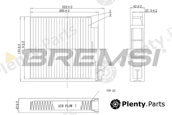 Bremsi FC0093A — Filter, cabin air