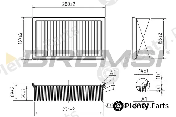 Bremsi FA2345 — Air Filter