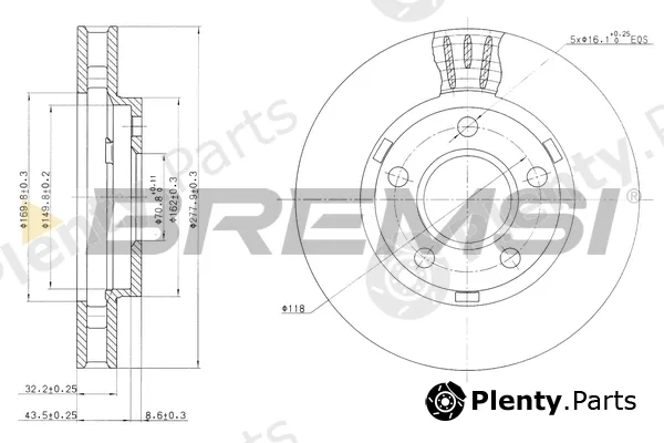 Bremsi CD7030V — Brake Disc