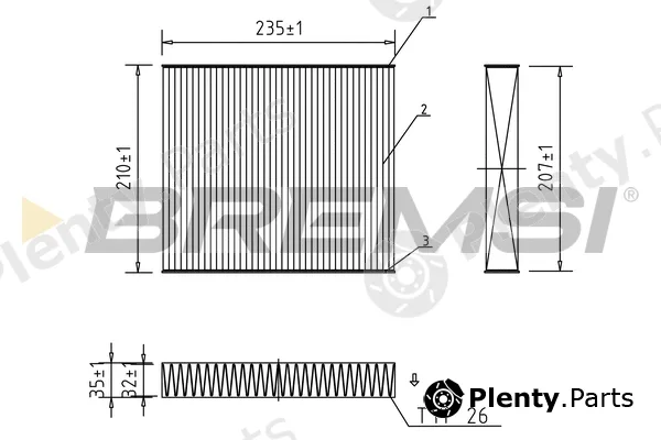 Bremsi FC0068A — Filter, cabin air