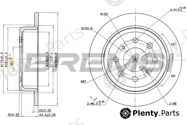 Bremsi CD6468S — Brake Disc