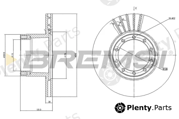 Bremsi CD5101V — Brake Disc