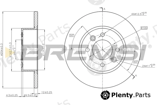 Bremsi CD6557S — Brake Disc