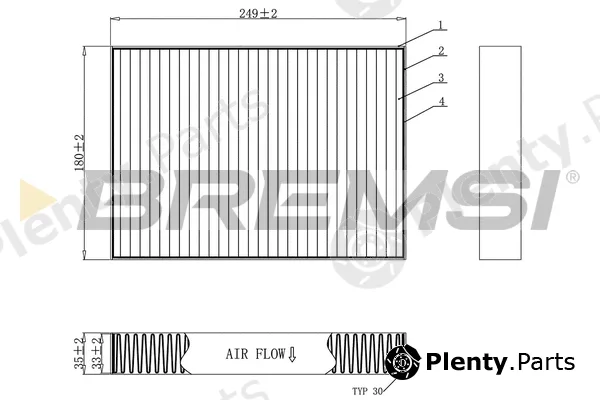 Bremsi FC0457C — Filter, cabin air