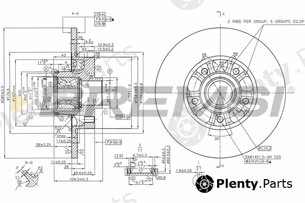 Bremsi CD8602S — Brake Disc