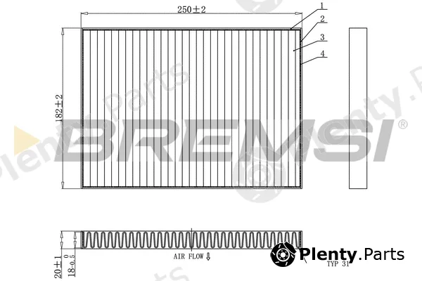 Bremsi FC0936C — Filter, cabin air
