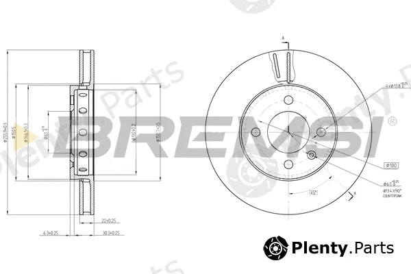Bremsi CD8184V — Brake Disc