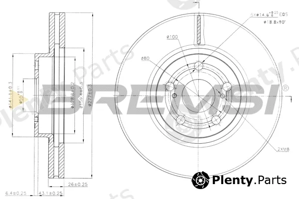 Bremsi CD7508V — Brake Disc