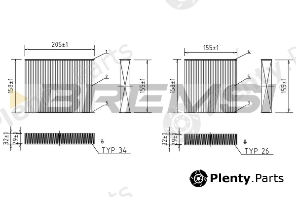 Bremsi FC0070 — Filter, cabin air