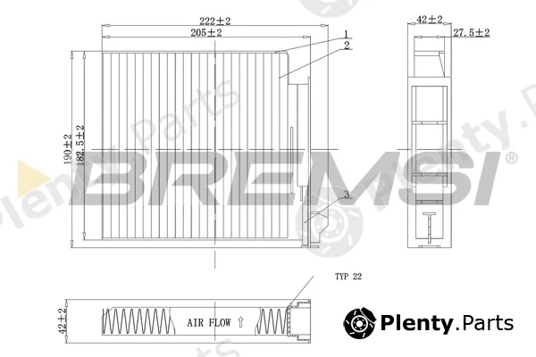 Bremsi FC0093C — Filter, cabin air