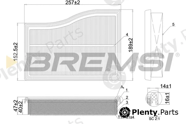 Bremsi FA1101 — Air Filter