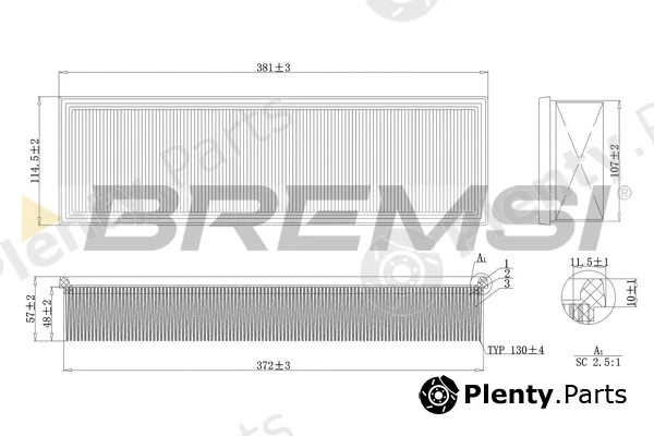 Bremsi FA1636 — Air Filter