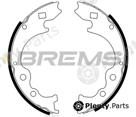 Bremsi GF0786 — Brake Shoe Set, parking brake