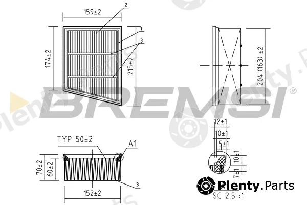 Bremsi FA0556 — Air Filter