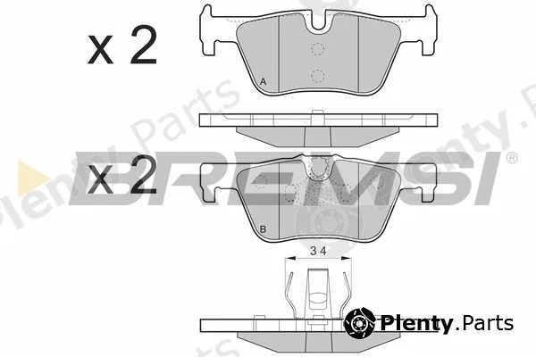 Bremsi BP3494 — Brake Pad Set, disc brake