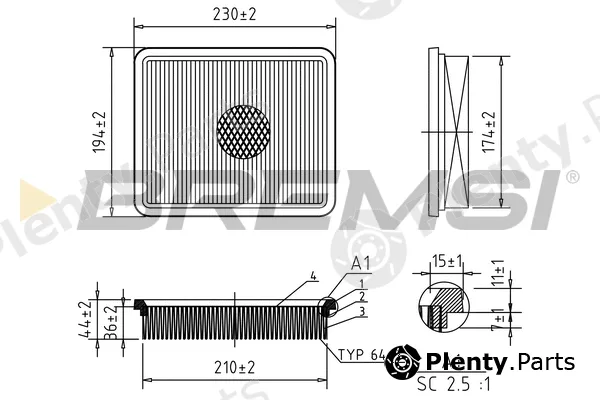 Bremsi FA2146 — Air Filter