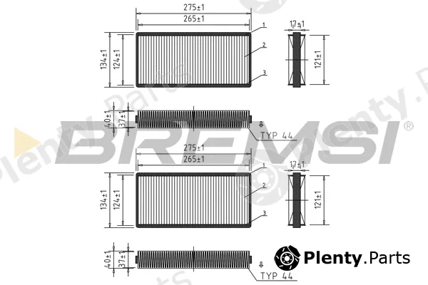 Bremsi FC1551 — Filter, cabin air