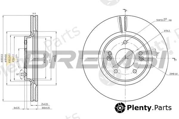 Bremsi CD8680V — Brake Disc
