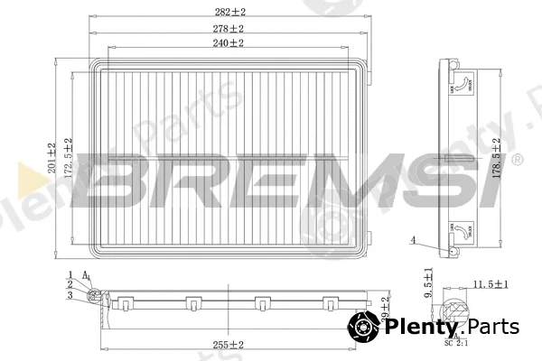 Bremsi FA1589 — Air Filter