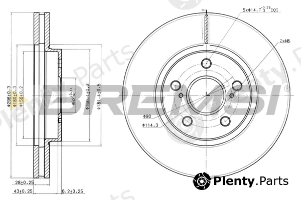 Bremsi CD7446V — Brake Disc