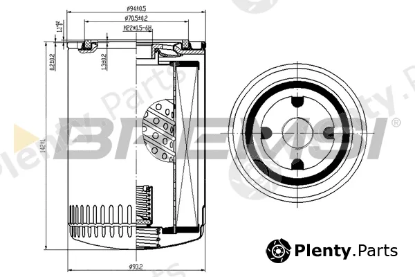 Bremsi FL0285 — Oil Filter