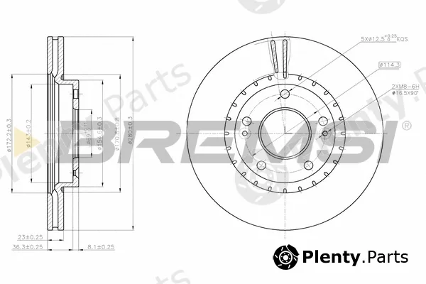 Bremsi CD8187V — Brake Disc