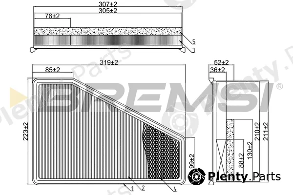 Bremsi FA1698 — Air Filter