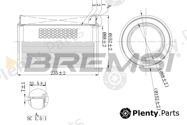 Bremsi FA2111 — Air Filter