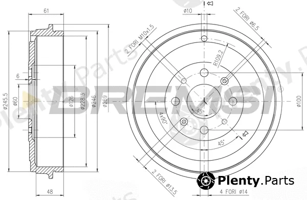 Bremsi CR5657 — Brake Drum