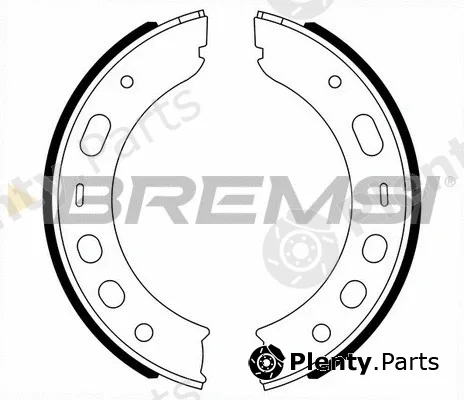 Bremsi GF0399A — Brake Shoe Set, parking brake