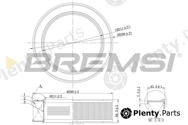 Bremsi FA2072 — Air Filter