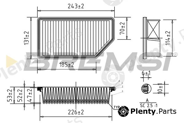 Bremsi FA0604 — Air Filter