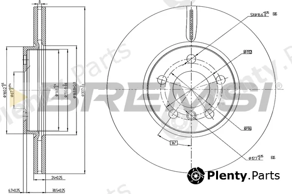 Bremsi CD8637V — Brake Disc
