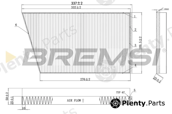 Bremsi FC0502 — Filter, cabin air