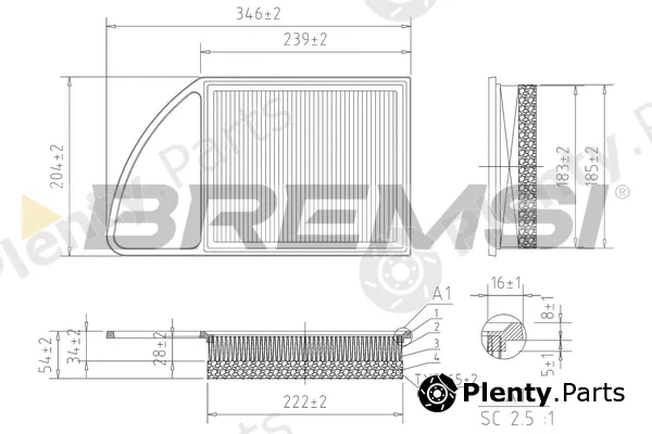 Bremsi FA0216 — Air Filter