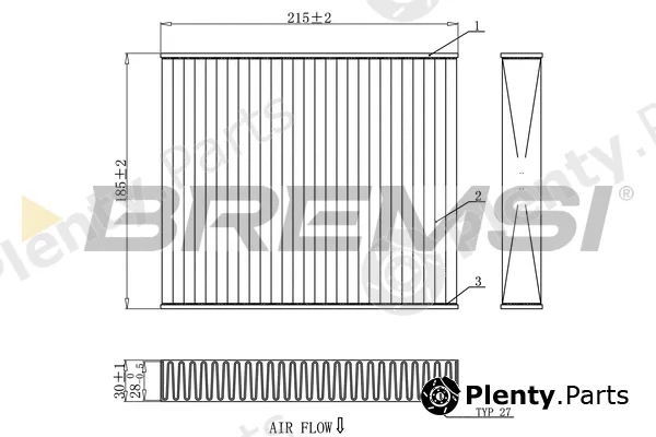 Bremsi FC0910C — Filter, cabin air