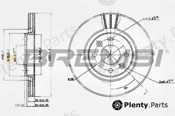 Bremsi CD6199V — Brake Disc